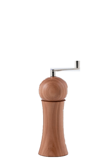 Muskatmühle, 15cm, Design3, Elsbeere dunkler - zum Schließen ins Bild klicken