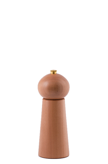 Salzmühle, 15 cm, Design 1, Elsbeere heller - zum Schließen ins Bild klicken